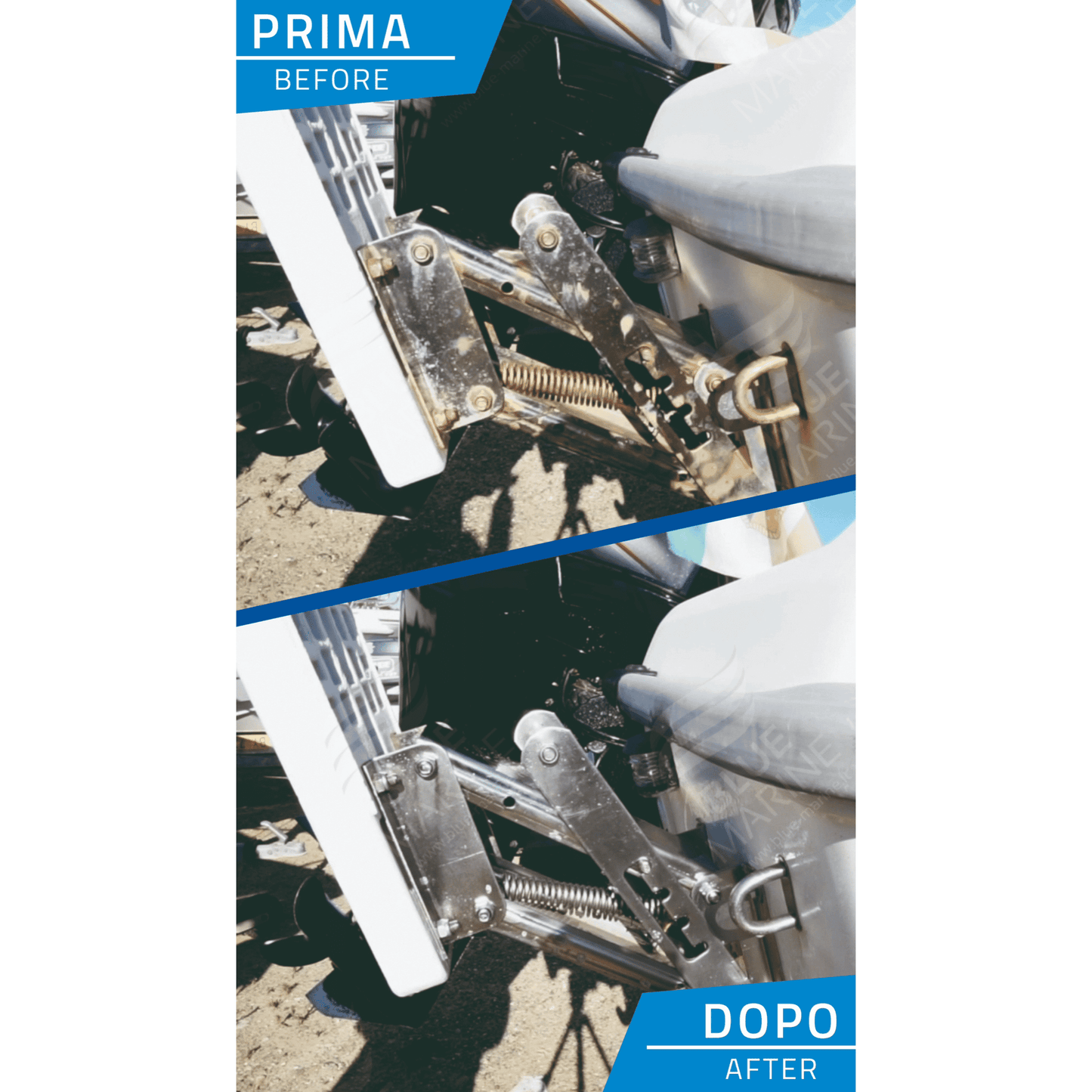 Blue Marine dech 10 spray Before after