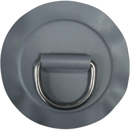 Z2302 - D-ring 53mm rund, middels grå PVC materiale