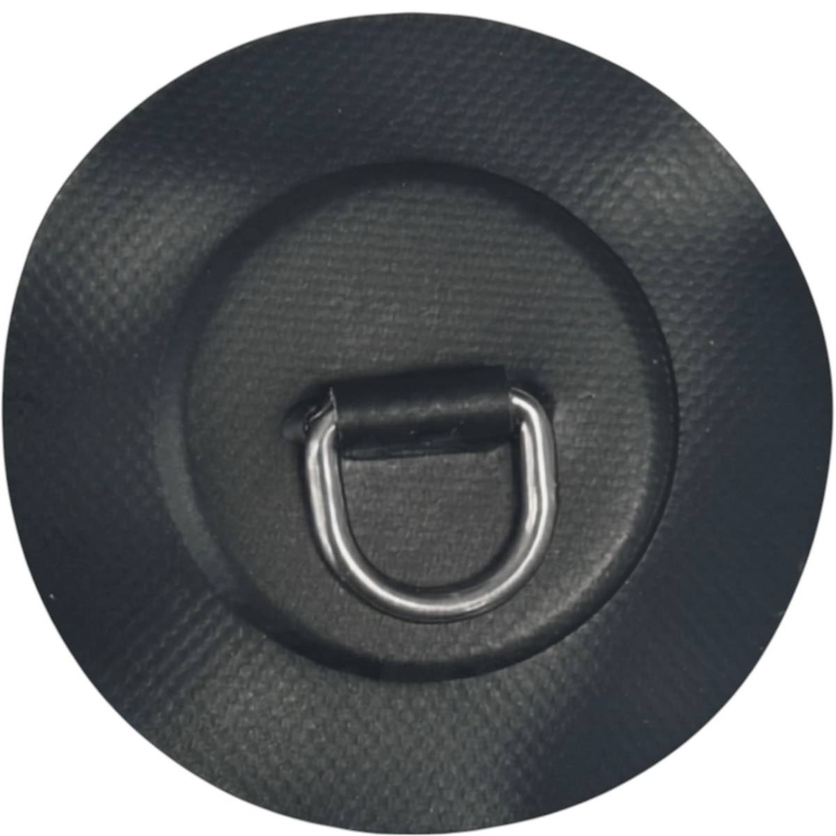Zodiac Online Shop zwarte PVC D-ring patch van 12 cm met een 25 mm RVS oog voor rubberboten