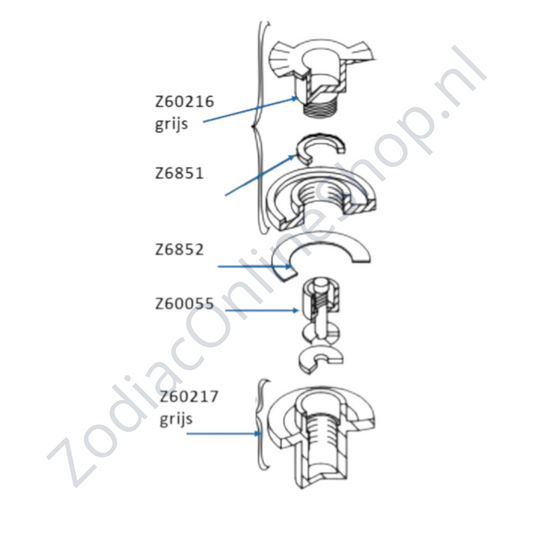 Z60217 - ventielbehuizing - ouder type ventiel