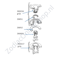 Overzicht ventiel opbouw - oudere Zodiac ventielen