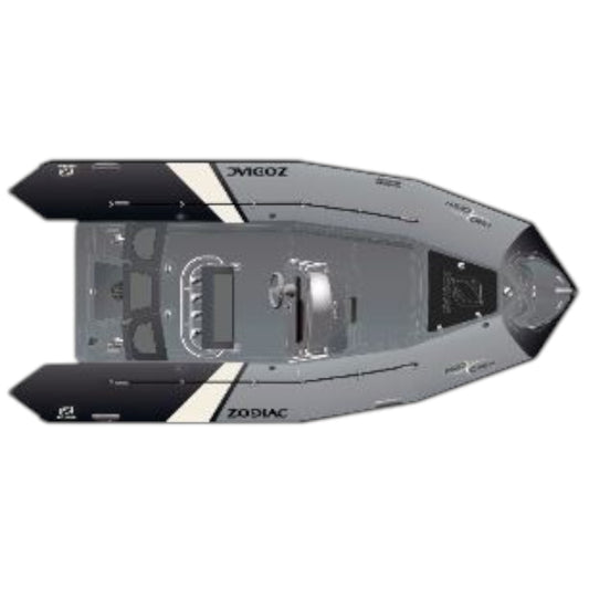 Tube voor Zodiac Pro Open 550 in grijs Hypalon Neopreen materiaal met zwarte achterpanelen