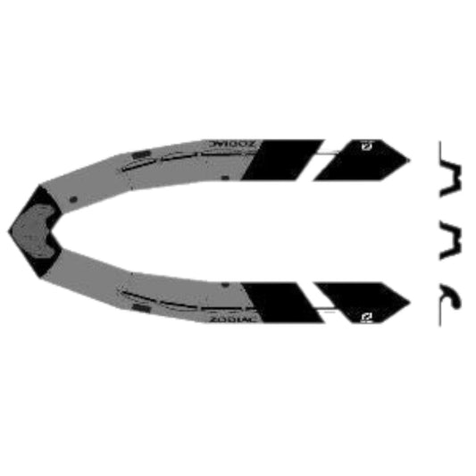 Tube voor Zodiac Pro Open 550 in grijs pvc materiaal met zwarte achterpanelen