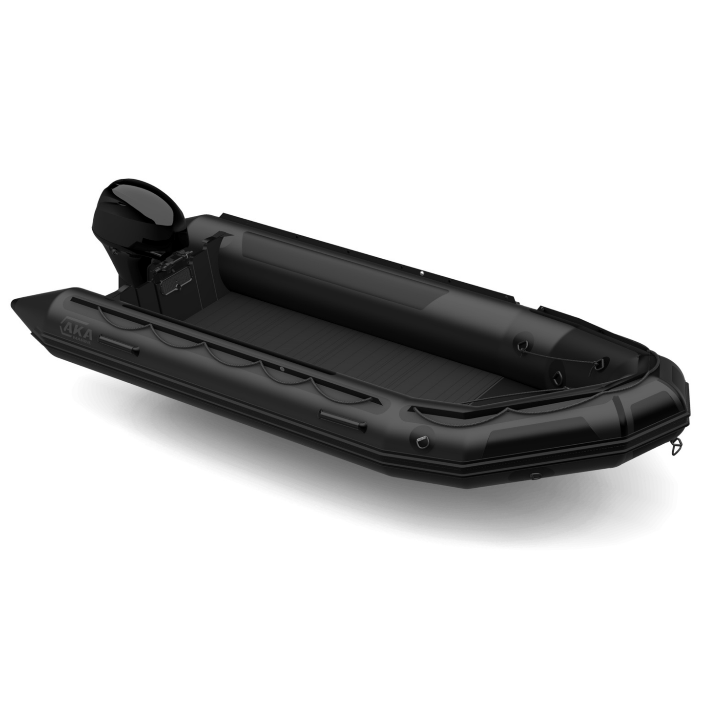 AKA Marine F43H-C 4,30 m Neopreen Hypalon zwart heavy-duty werkboot