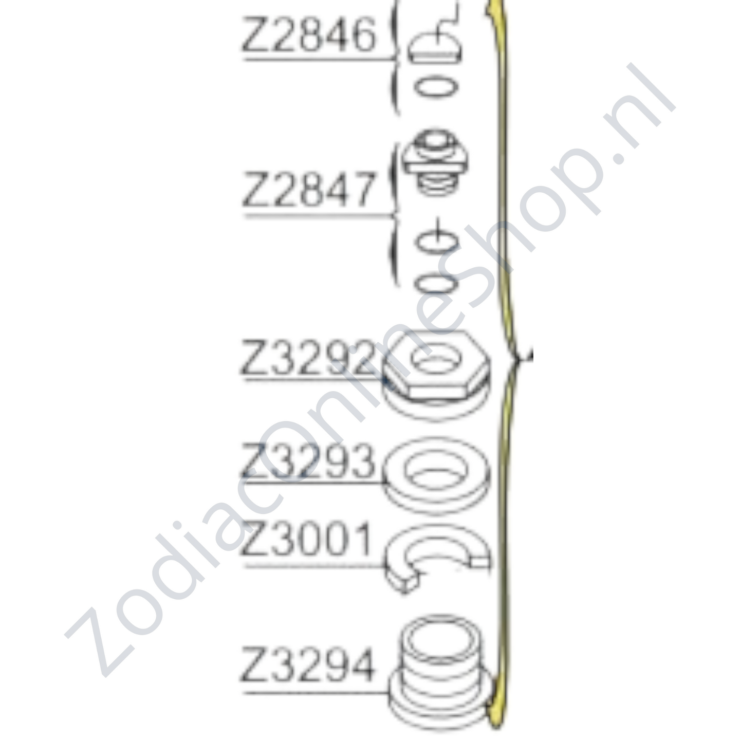 Overzicht rubberbootventiel opbouw