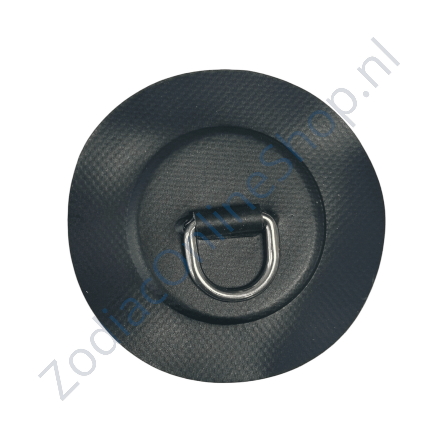 Z6167 D-ring 25mm zwart pvc ronde patch