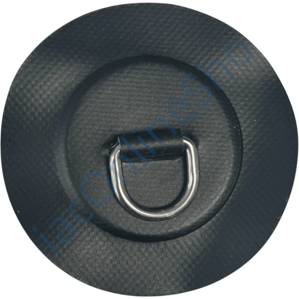 Z6167 D-ring 25mm zwart pvc ronde patch