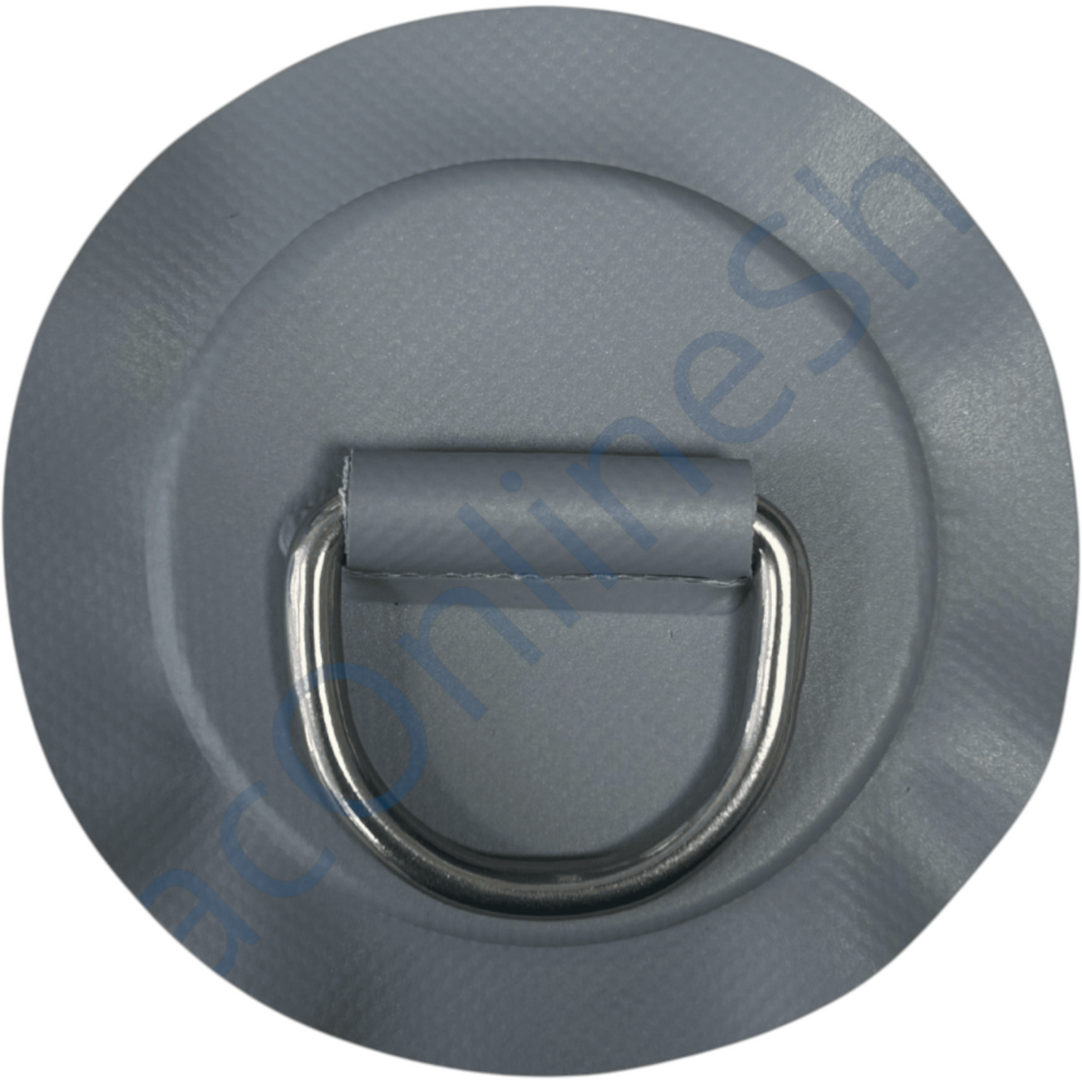 Z2302 D-ring 53mm medium grijs ronde patch PVC