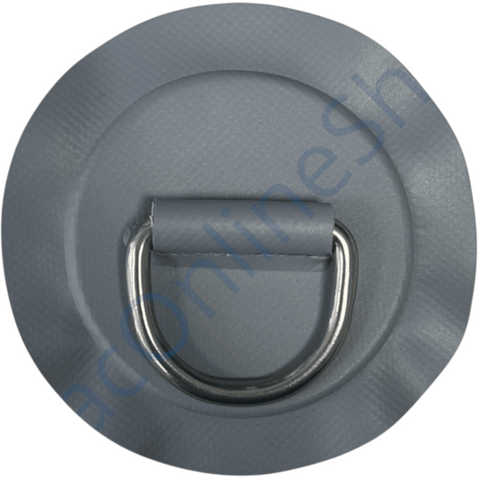 Z2302 D-ring 53mm medium grijs ronde patch PVC
