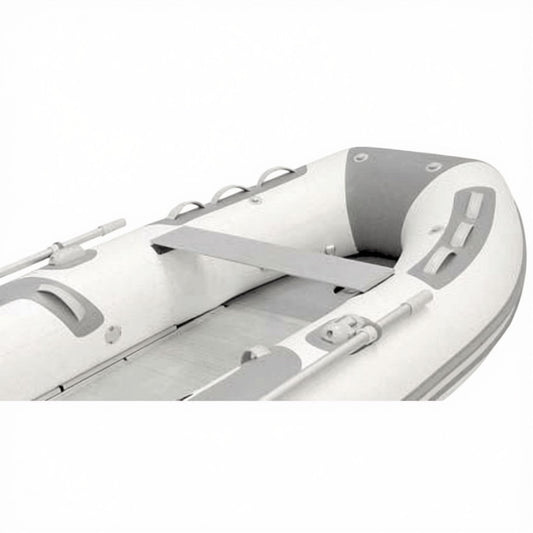 Zodiac Online Shop Z69418 aluminium zitplank van 105 cm gemonteerd in een grijze en witte Zodiac Cadet rubberboot