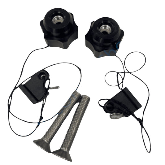 Zodiac Online Shop Z60213 bankbevestigingskit met aluminium steunen, borgmoeren en runners voor Zodiac en Bombard rubberboten.