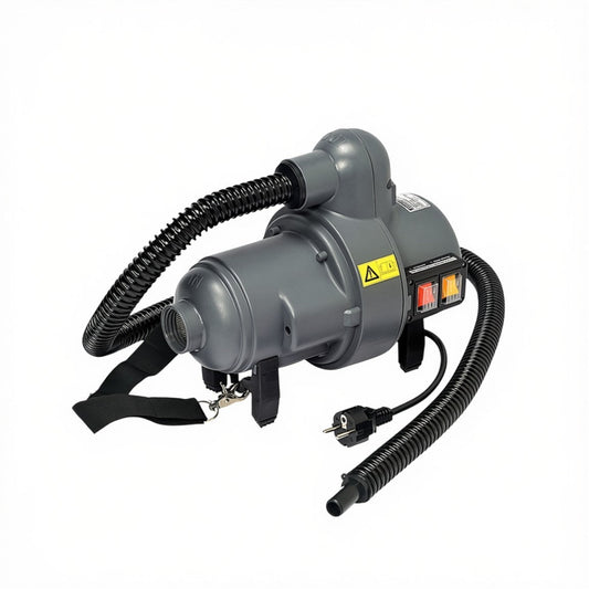 Zodiac Online Shop B221 Bravo 2000 elektrische luchtpomp in grijs met zwarte slang voor rubberboten en RIBs