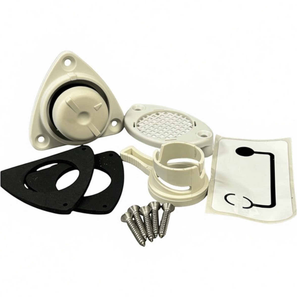 Zodiac Online Shop Z61083 grijze zelflozer kit met schuifsysteem, inclusief pakkingen, schroeven en membraan voor rubberboten.