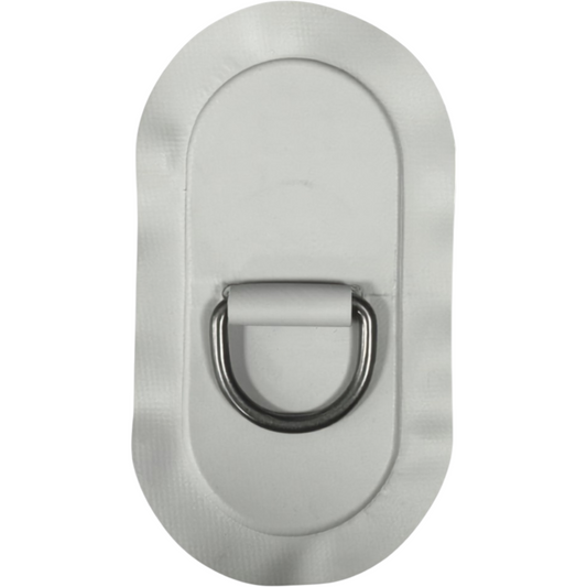 Z60351 - D-ring 53mm oval, lysegrå PVC materiale