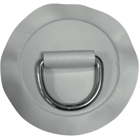 Z2303 - D-ring 53mm rund, lysegrå PVC materiale
