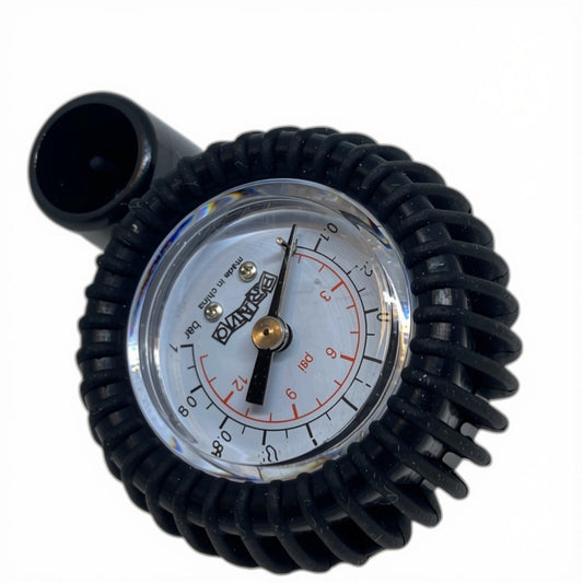 Zodiac Online Shop B126 manometer voor rubberboten tot 1 bar met zwarte beschermrand en universele adapterset