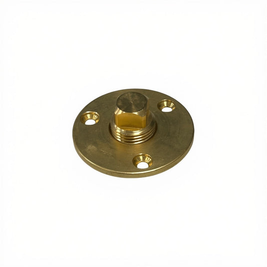 Zodiac Online Shop Z2738 messing stop voor dubbele bodem van RIB rubberboten met 25mm diameter en schroefdraad