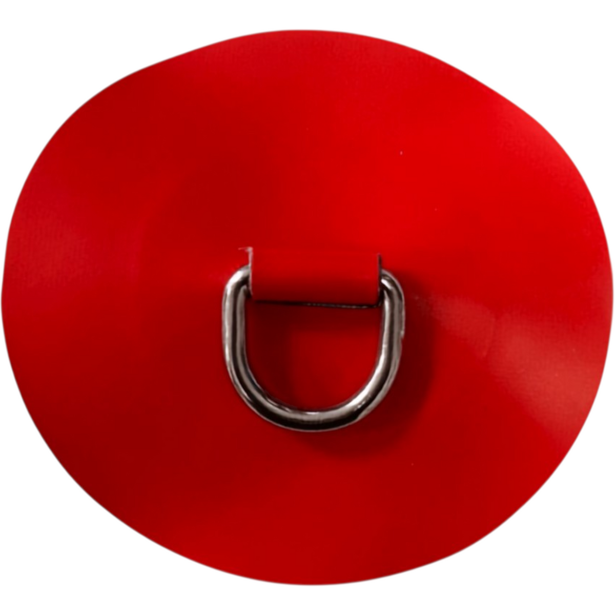 Rode Zodiac Online Shop D-ring patch van 12 cm gemaakt van Neopreen Hypalon met een 25 mm RVS oog voor rubberboten.