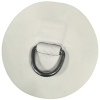 Witte Zodiac Online Shop D-ring van 25mm met RVS oog op een ronde Neopreen Hypalon patch voor rubberboten
