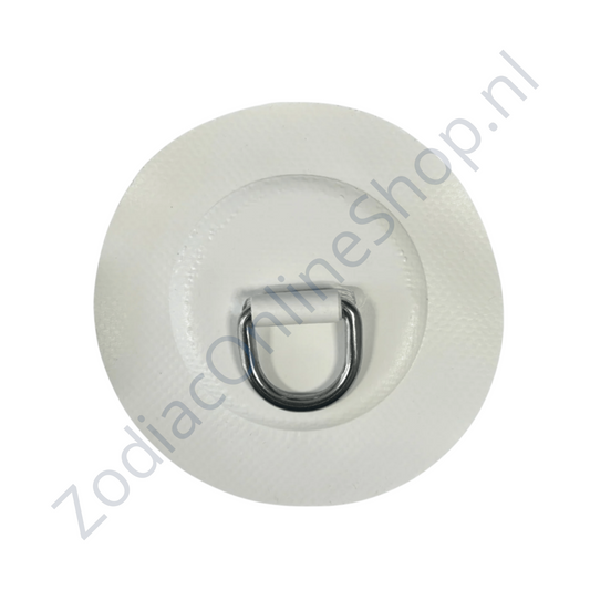 Zodiac Online Shop witte PVC D-ring van 25mm met RVS oog voor rubberboten