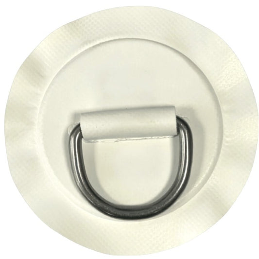 Z6128 - D-ring 53mm rund, hvid PVC materiale