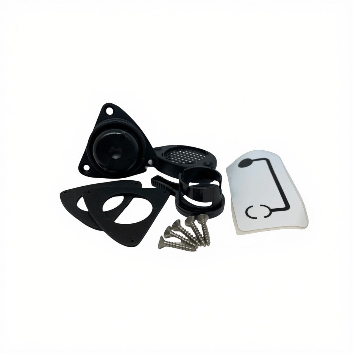 Zodiac Online Shop Z60502 complete zwarte zelflozer kit met schuifsysteem, pakkingen en schroeven voor rubberboten