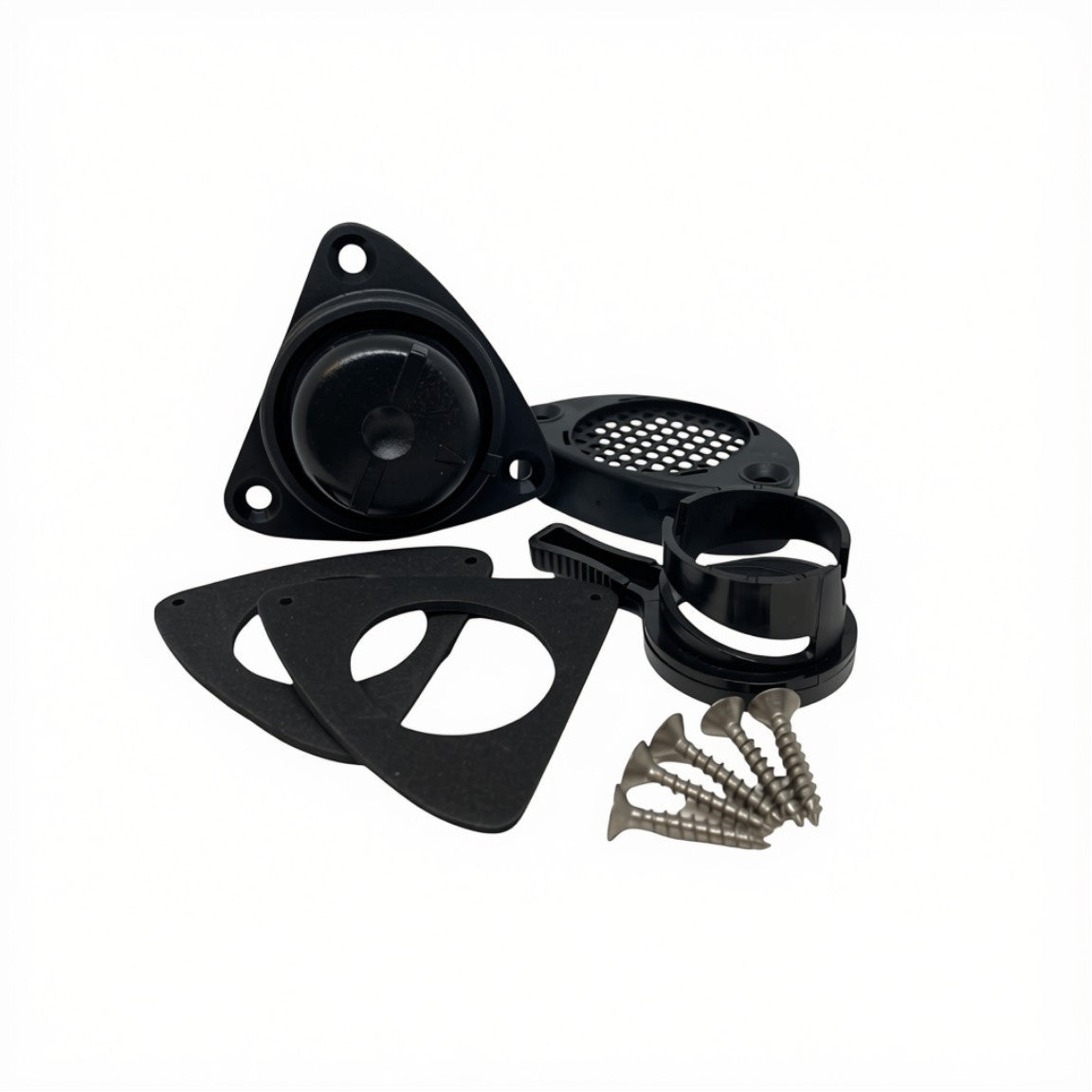 Zodiac Online Shop Z60502 zwarte zelflozer kit met schuifsysteem, inclusief pakkingen en schroeven voor rubberboten