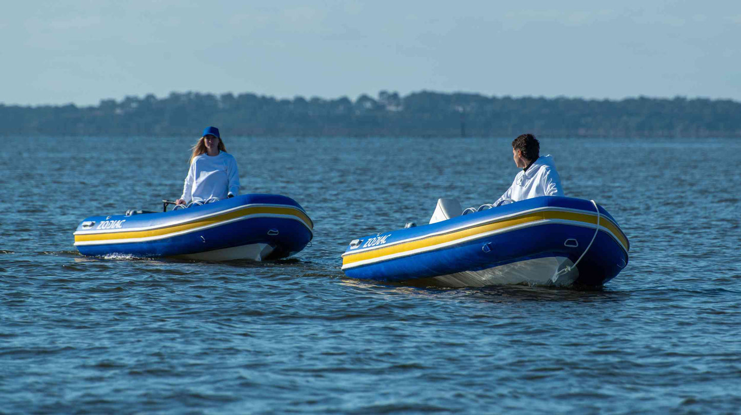 Zodiac Nomad aluminium tender RIBs in het water